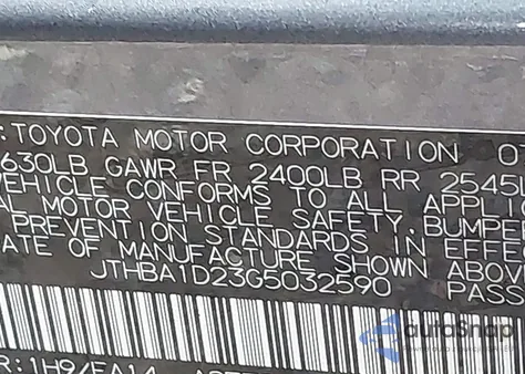 2016 Lexus Is 200T from USA, damaged, VIN JTHBA1D23G5032590